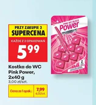 Kostka do WC Pink Power 2-pak 40 g