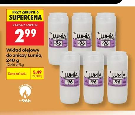 Wkład olejowy do zniczy Lumia