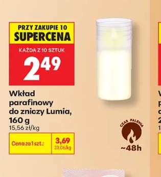 Wkład parafinowy do zniczy Lumia