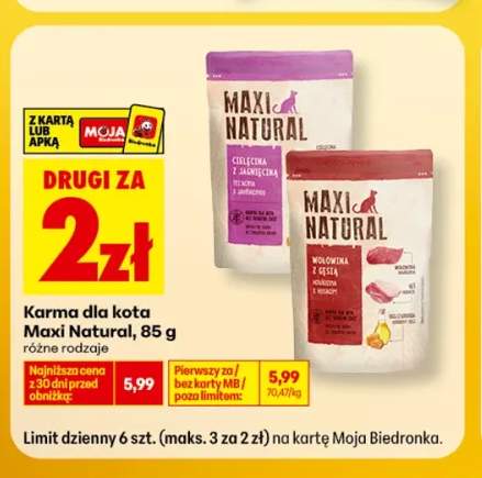 Karma dla kota wołowina z gęsią Maxi Natural +1 wariant