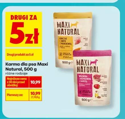Karma dla psa Maxi Natural kurczak i indyk z marchewką +1 wariant