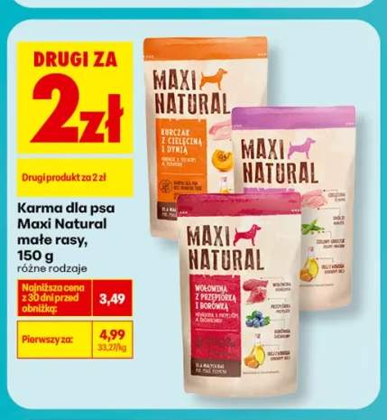 Karma dla psa małe rasy kurczak z cielęciną i dynią Maxi Natural +2 warianty
