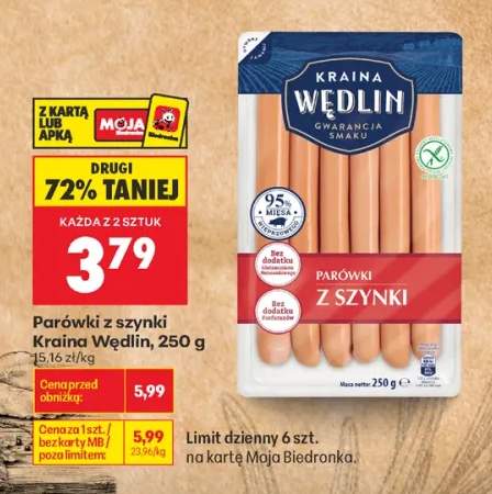 Parówki z szynki Kraina Wędlin