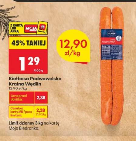 Kiełbasa podwawelska Kraina Wędlin