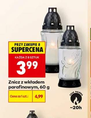 Znicz z wkładem parafinowym