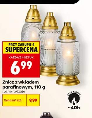 Znicz z wkładem parafinowym