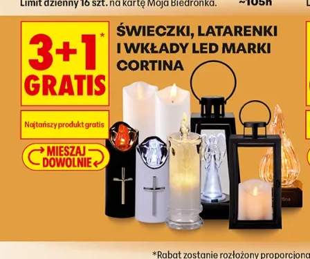 Świeczki, latarenki i wkłady LED Cortina