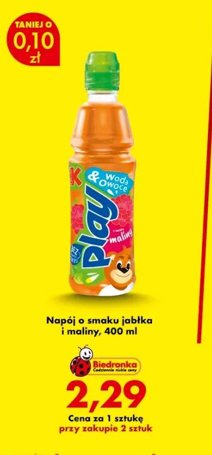 Napój o smaku jabłka i maliny Kubuś Play