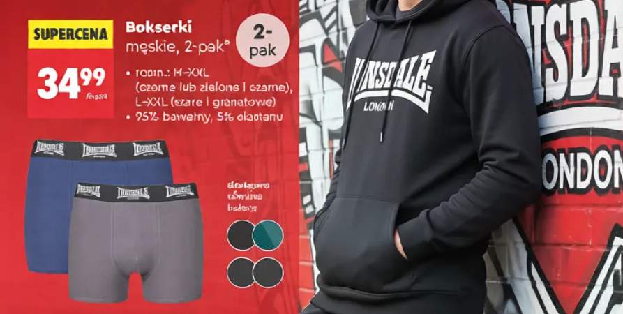 Bokserki męskie 2-pak Lonsdale