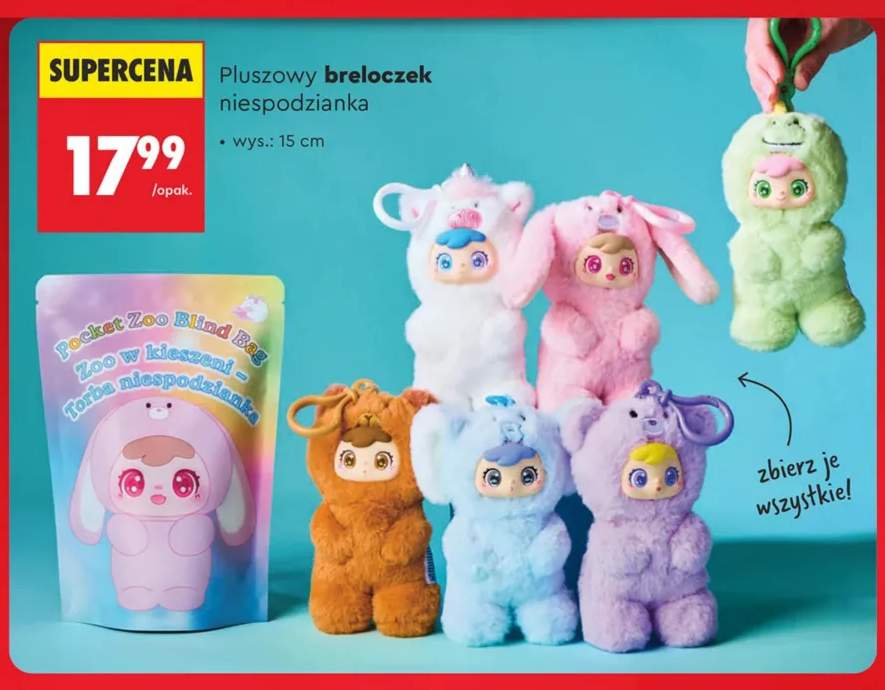 Pluszowy breloczek niespodzianka