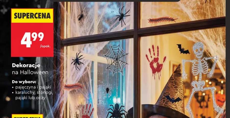 Dekoracje na Halloween pajęczyna i pająki +4 warianty