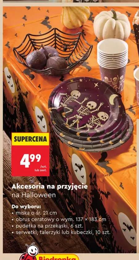 Akcesoria na przyjęcie na Halloween obrus ceratowy 137x183 cm +5 wariantów