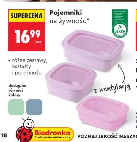Pojemniki na żywność z wentylacją