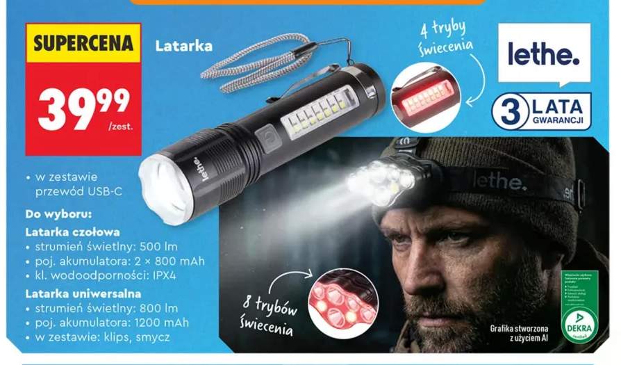 Latarka czołowa Lethe +1 wariant