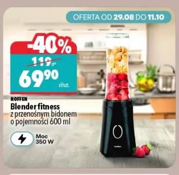 Blender fitness z przenośnym bidonem o pojemności 600 ml Hoffen