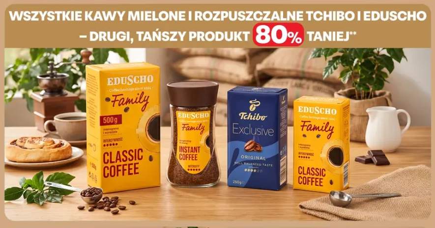 Kawy mielone i rozpuszczalne Tchibo i Eduscho +3 warianty