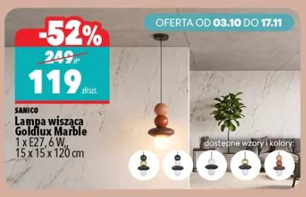 Lampa wisząca Goldlux Marble Sanico