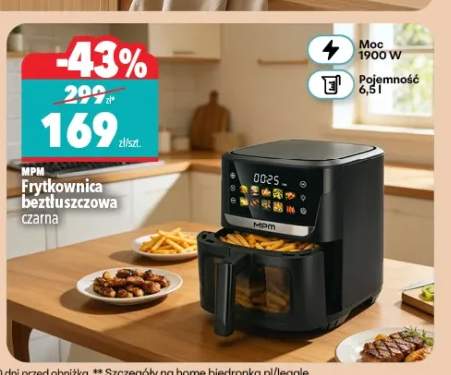 Frytkownica beztłuszczowa czarna Mpm