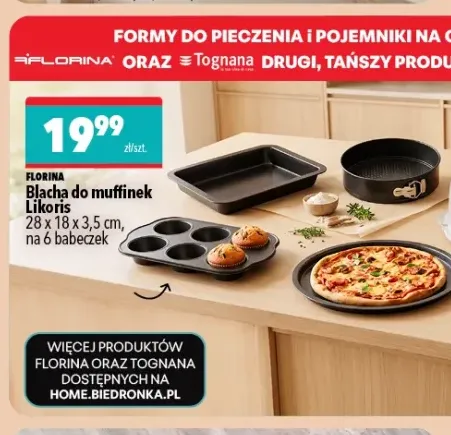 Blacha do muffinek Likoris 28x18x3,5 cm na 6 babeczek Florina