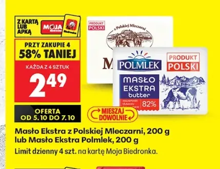 Masło ekstra z Polskiej Mleczarni +1 wariant