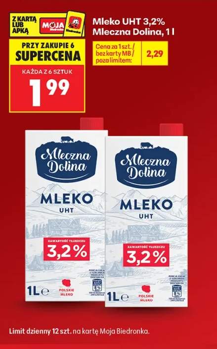 Mleko UHT Mleczna Dolina 3,2%