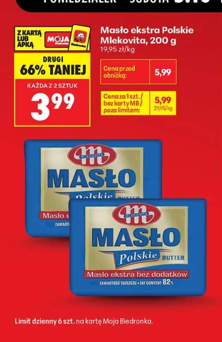 Masło ekstra Polskie Mlekovita