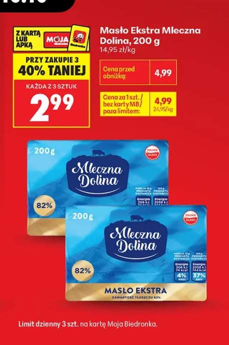 Masło Ekstra Mleczna Dolina