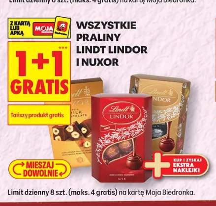Praliny Lindt Lindor i Nuxor +3 warianty