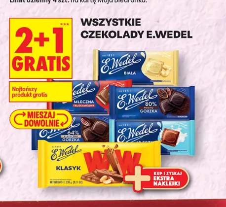 Czekolady E.Wedel +6 wariantów