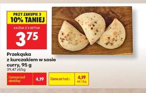 Przekąska z kurczakiem w sosie curry