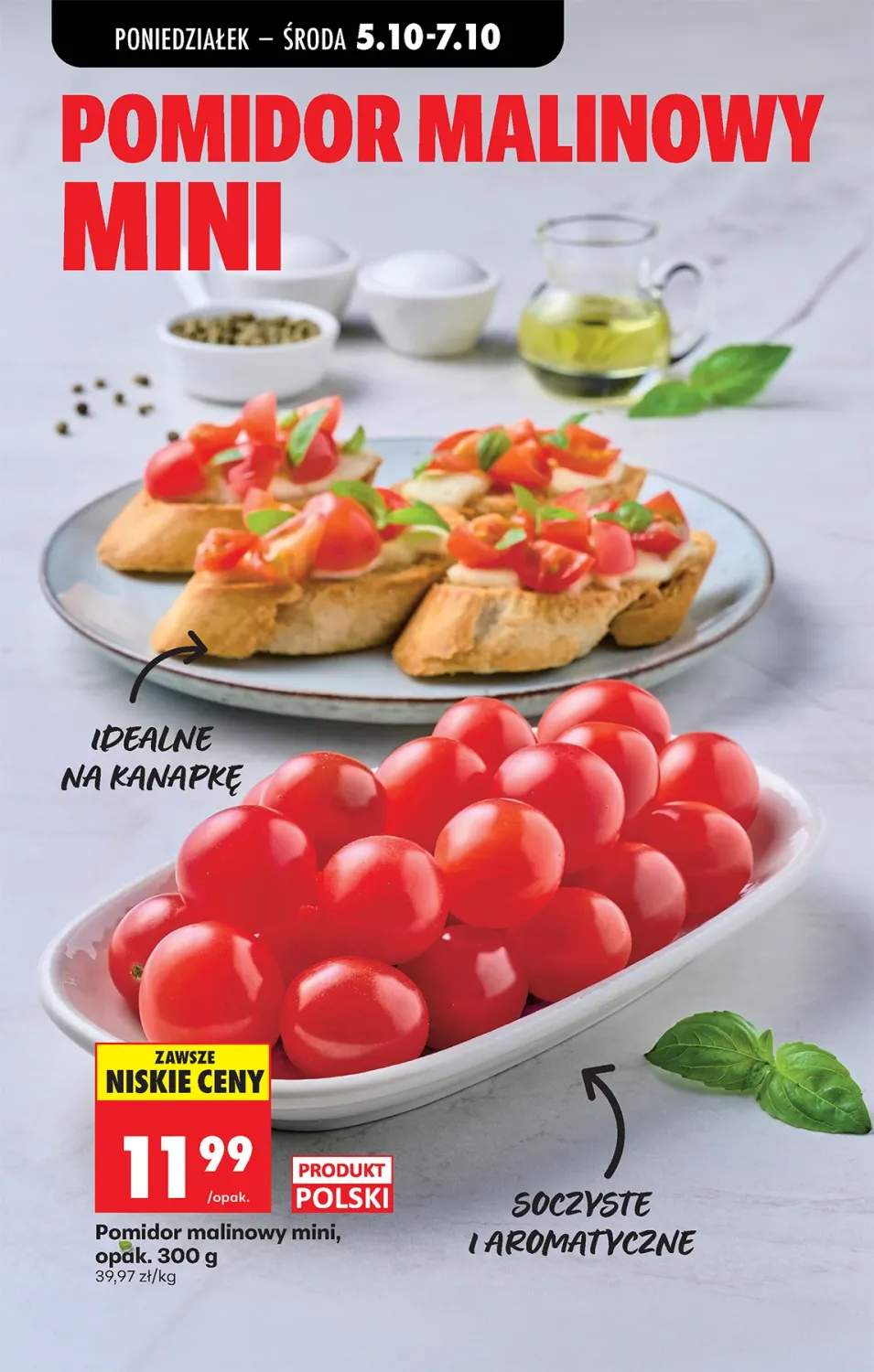 Pomidory malinowe mini