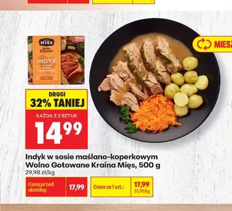Indyk w sosie maślano-koperkowym Wolno Gotowane Kraina Mięs