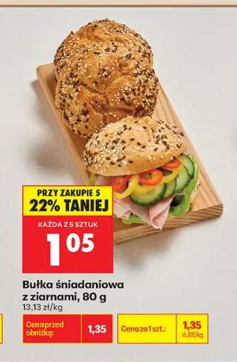 Bułka śniadaniowa z ziarnami