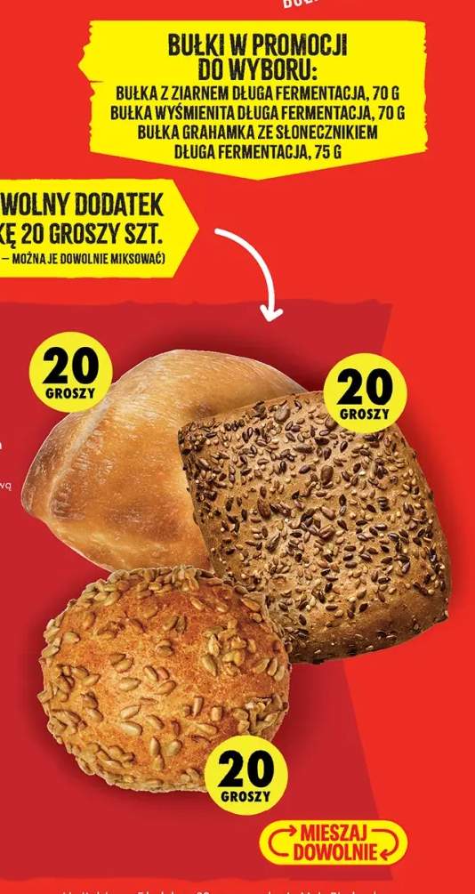 Bułka z ziarnem długa fermentacja +2 warianty
