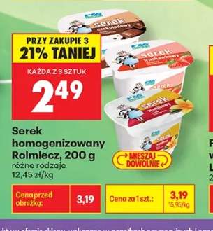 Serek homogenizowany czekoladowy Rolmlecz +2 warianty