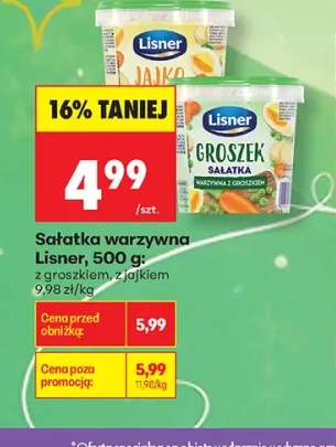 Sałatka warzywna Lisner z groszkiem +1 wariant