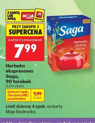 Herbata ekspresowa Saga