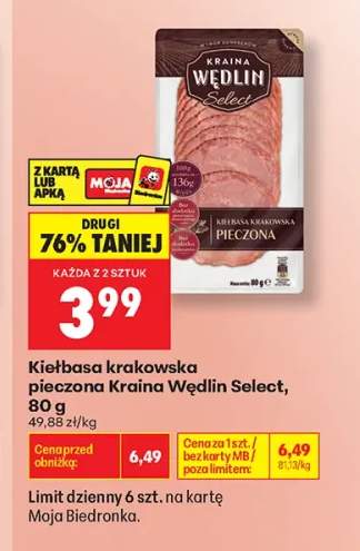 Kiełbasa krakowska pieczona Kraina Wędlin Select