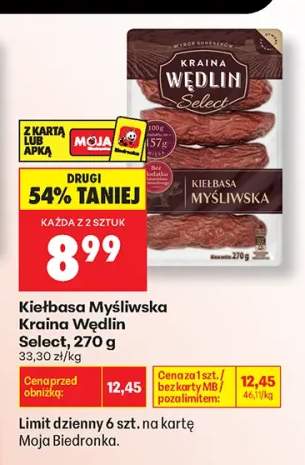 Kiełbasa myśliwska Kraina Wędlin Select