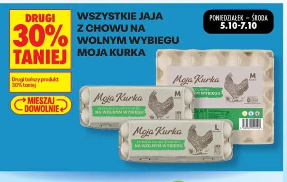 Jaja z chowu na wolnym wybiegu Moja Kurka +2 warianty
