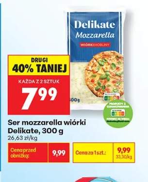 Ser mozzarella wiórki Delikate
