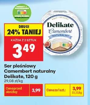 Ser pleśniowy Camembert naturalny Delikate