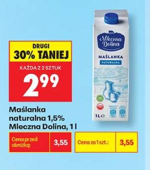 Maślanka naturalna Mleczna Dolina 1,5%