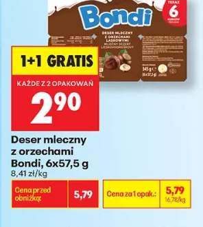 Deser mleczny z orzechami Bondi 6-pak 57,5 g