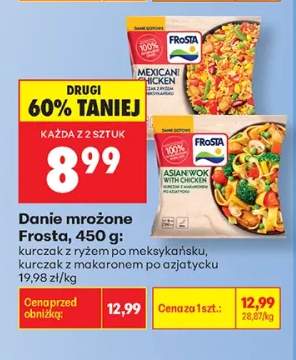 Danie mrożone Frosta kurczak z ryżem po meksykańsku +1 wariant