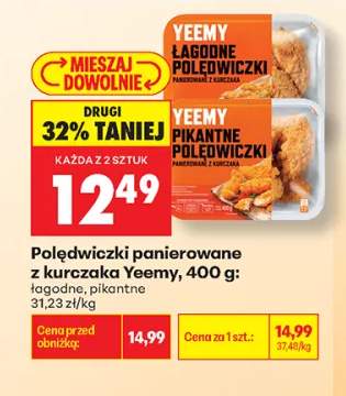 Polędwiczki panierowane z kurczaka Yeemy łagodne +1 wariant