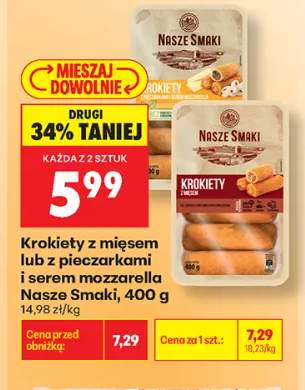 Krokiety z pieczarkami i serem mozzarella Nasze Smaki +1 wariant