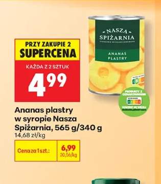 Ananas w puszce plastry w syropie Nasza Spiżarnia