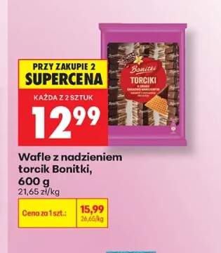 Wafle z nadzieniem torcik Bonitki