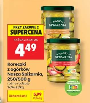 Koreczki z ogórków z musztardą i curry Nasza Spiżarnia +1 wariant